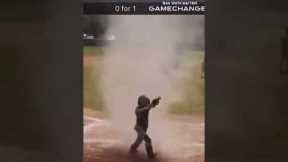 Child caught in dust devil during baseball game