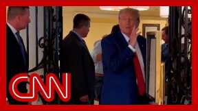 Exclusive video shows Trump at his hotel ahead of arraignment