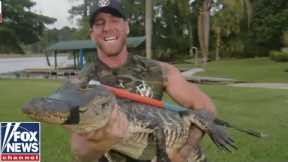 Veteran bravely protects elementary school from 10-foot alligator