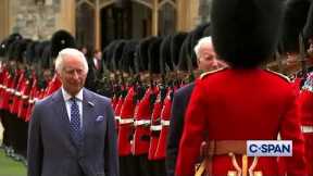 President Biden arrives at Windsor Castle to meet with King Charles III