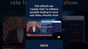 Fed officials see upside risks to inflation possibly leading to more rate hikes: Fed minutes #Shorts