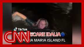 Hear why girl swam in flood waters during Hurricane Idalia
