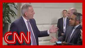 CNN reporter confronts McCarthy after he backtracks on Biden impeachment inquiry