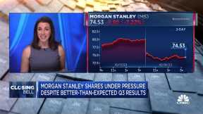 Morgan Stanley shares under pressure despite better-than-expected Q3 results