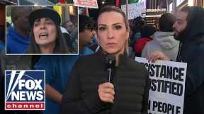 Sara Carter talks with pro-Palestinian protesters: ‘Made up story!’