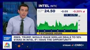 Pres. Trump: Would make similar deals to 10% stake in Intel if I have the opportunity