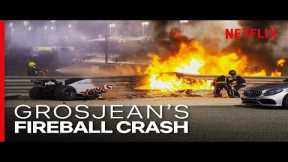  Grosjean's Insane Fireball Crash | Formula 1: Drive To Survive S3 | Netflix 