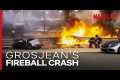  Grosjean's Insane Fireball Crash |