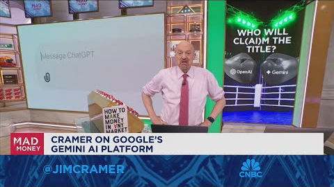 Jim Cramer talks who will take home the AI title, Google or Chat GPT