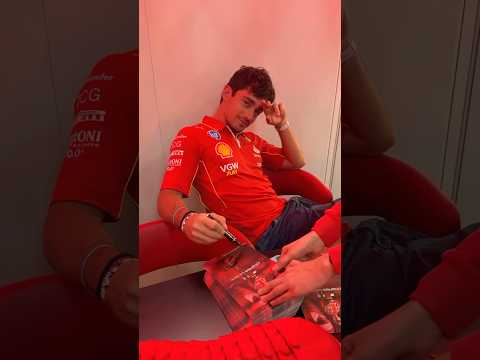  Staring contest feat. Charles Leclerc 😎 #BrazilGP 🇧🇷 #F1Shorts #ScuderiaFerrari 