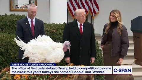 President Trump participates in National Thanksgiving Turkey Pardoning Ceremony