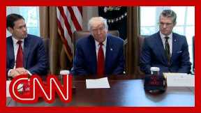 Hear Trump’s response to report showing a shrinking US economy