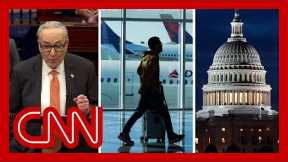 Schumer outlines Democrat offer to end shutdown as airlines cancel Saturday flights