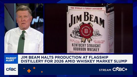 Jim Beam halts production at flagship distillery for 2026 amid whiskey market slump