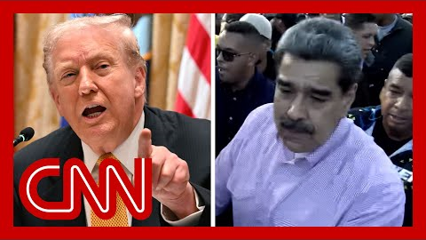 CNN reporter asks Maduro what his message is to Trump. Hear his response
