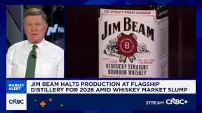 Jim Beam halts production at flagship distillery for 2026 amid whiskey market slump