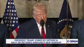 President Trump Announces Golden Fleet Battleships for U.S. Navy