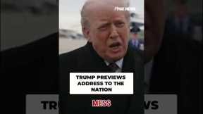 WATCH: Trump gives preview of what he'll talk about during tonight's address #shorts #usa #trump #us