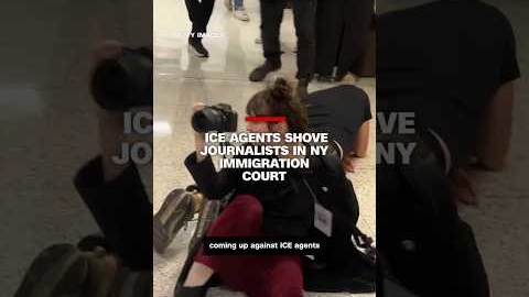 ICE agents shove journalists in NY immigration court