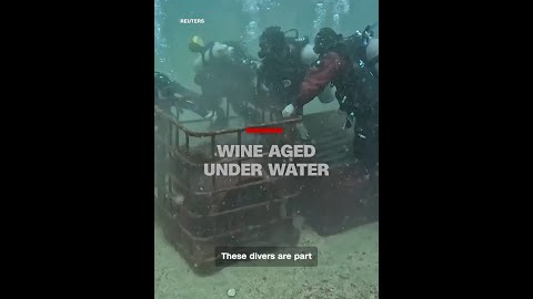 Wine aged under water