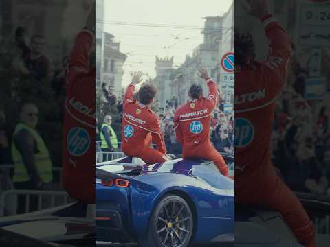  Looking back at a magical evening in Milan 🤩 #F1Shorts #ScuderiaFerrari 