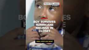 Boy survives Hurricane Melissa in closet