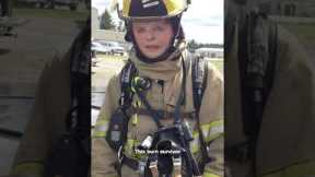 Burn survivor becomes volunteer firefighter