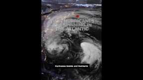 Twin hurricanes are spinning in the Atlantic