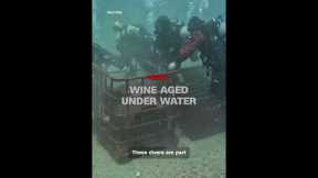 Wine aged under water