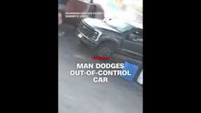 Man dodges out-of-control car