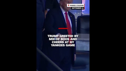 Trump greeted by mix of boos and cheers at NY Yankees game
