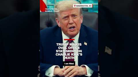 Trump makes Oval Office statement on Charlie Kirk’s death
