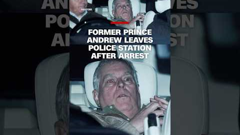 Former Prince Andrew leaves police station after arrest