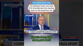 The Weekend hosts react after FCC Chair Brendan Carr doubles down on the equal-time rule