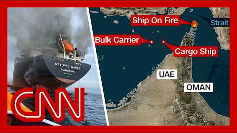 Iran war: 3 ships struck in Strait of Hormuz