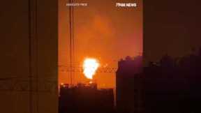 SEE IT: Flames ERUPT over Tehran amid US, Israeli operations #shorts #us #iran #news #world