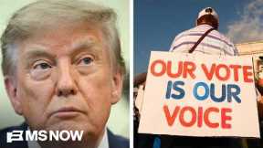 ‘Flailing’ and ‘terrified’: Trump continues attacks on voting as thousands join March on Washington