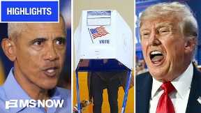 10 days to midterms: Obama on the campaign trail, Trump's approval PLUMMETS | MS NOW Highlights