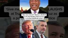 'Give me a break!': Booker LAUGHS at Trump floating Ted Cruz as a possible SCOTUS justice
